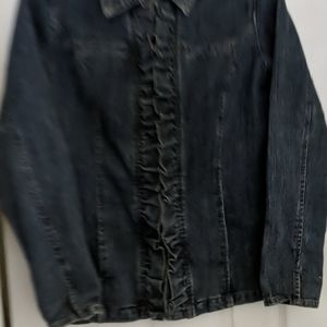 RXB ruffled jean jacket